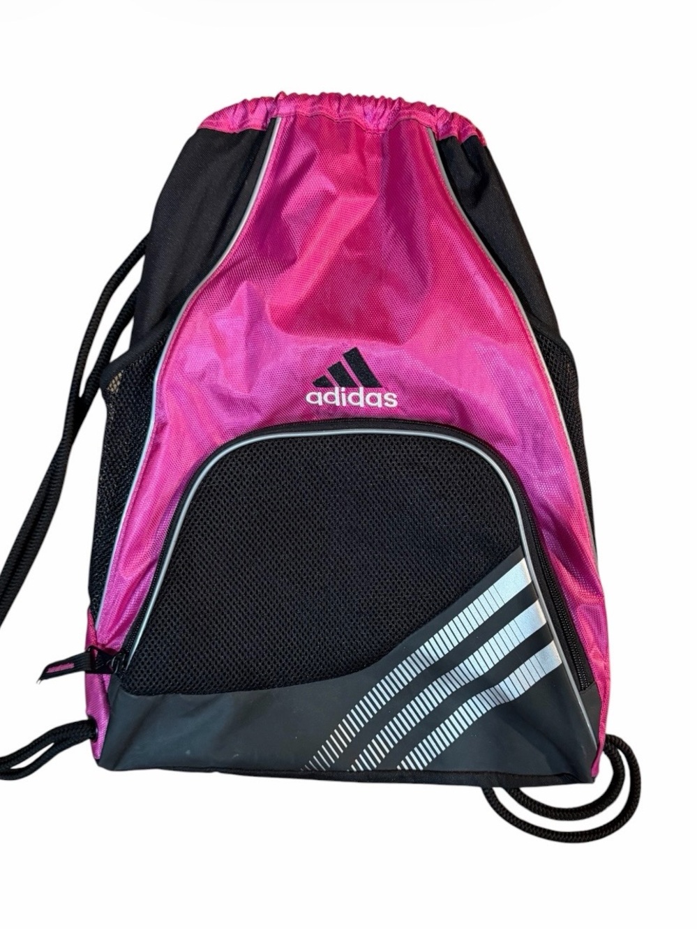 Adidas Alliance II Team Shock Pink Sackpack Drawstring Backpack - Picture 1 of 6